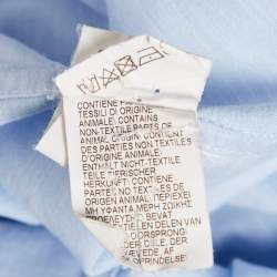 Brunello Cucinelli Blue Cotton Long Sleeve Basic Fit Shirt M