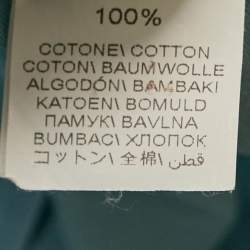 Pre Owned Brunello Cucinelli Blue Cotton Slim Fit Shirt M