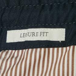 Brunello Cucinelli Navy Blue Cotton Leisure Fit Pants L