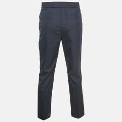 Brunello Cucinelli Navy Blue Cotton Leisure Fit Pants L