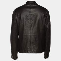 Brunello Cucinelli Brown Leather Jacket M