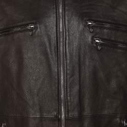 Brunello Cucinelli Brown Leather Jacket M