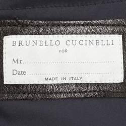 Brunello Cucinelli Brown Leather Jacket M