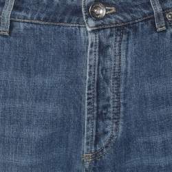 Pre Owned Brunello Cucinelli Blue Denim Traditional Fit Jeans M