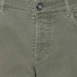 Brunello Cucinelli Green Denim Traditional Fit Jeans M