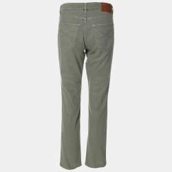 Brunello Cucinelli Green Denim Traditional Fit Jeans M
