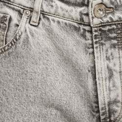 Pre Owned Brunello Cucinelli Grey Denim Traditional Fit Jeans S Waist 30"
