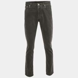 Pre Owned Brunello Cucinelli Black Denim Traditional Fit Jeans S Waist 30"