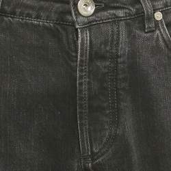 Pre Owned Brunello Cucinelli Black Denim Traditional Fit Jeans S Waist 30"