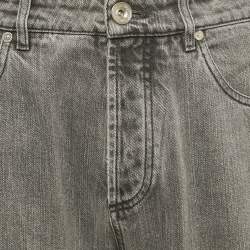 Pre Owned Brunello Cucinelli Grey Denim Leisure Fit Jeans S Waist 31"
