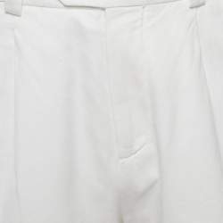 Pre Owned Brunello Cucinelli White Cotton Leisure Fit Jeans M Waist 32"