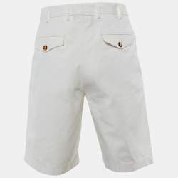 Pre Owned Brunello Cucinelli White Cotton Shorts M