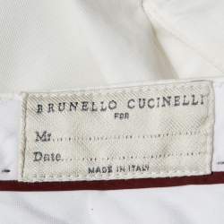 Pre Owned Brunello Cucinelli White Cotton Shorts M