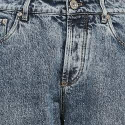Pre Owned Brunello Cucinelli Blue Washed Denim Jeans S Waist 32"