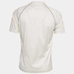 Pre Owned Brunello Cucinelli White Cotton Knit T-Shirt M