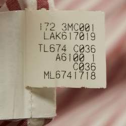 Pre Owned Brunello Cucinelli Red/White Striped Cotton Slim Fit Shirt M