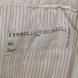 Pre Owned Brunello Cucinelli Off-White Cotton Bermuda Shorts XXXL