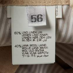 Pre Owned Brunello Cucinelli Pinstripe Linen and Wool Leisure Fit Trousers XXXL