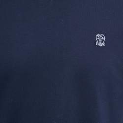 Pre Owned Brunello Cucinelli Blue Jersey Crewneck T-Shirt M
