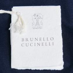 Pre Owned Brunello Cucinelli Blue Jersey Crewneck T-Shirt M