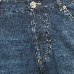 مملوكة مسبقًا Brunello Cucinelli Blue Faded Denim Traditional Fit Jeans M Waist 31"