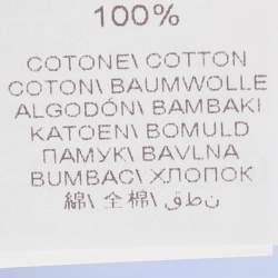 Pre Owned Brunello Cucinelli Light Blue Dotted Print Cotton Long Sleeve Slim Fit Shirt S