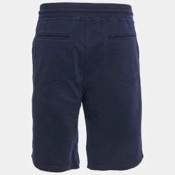 Pre Owned Brunello Cucinelli Blue Cotton Drawstring Shorts XL