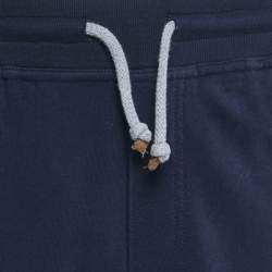 Pre Owned Brunello Cucinelli Blue Cotton Drawstring Shorts XL