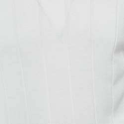 Pre Owned تي شيرت برونيللو كوتشينيللي أبيض قطن محبوك ياقة دائرية مقاس متوسط - ميديم