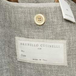 مملوكة مسبقًا بليزر برونيلو كوتشينيللي رمادي كتان مقاس صغير (سمول)