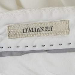 مملوكة مسبقًا Brunello Cucinelli White Cotton Drill Regular Fit Trousers M