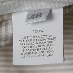 مملوكة مسبقًا Brunello Cucinelli White Cotton Drill Regular Fit Trousers M