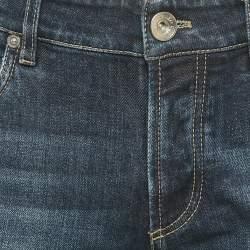 Pre Owned Brunello Cucinelli Blue Denim Traditional Fit Jeans S/Waist 32"