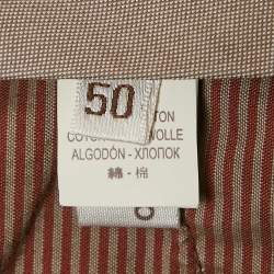 Pre Owned بنطلون برونيلي كوتشينيلي جبردين بني مقاس مستقيم - خصر 34 بوصة