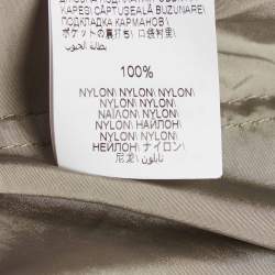 Pre Owned Brunello Cucinelli Sage Green Synthetic Hooded Jacket S