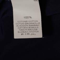 Pre Owned Brunello Cucinelli Navy Blue Cotton Long Sleeve Shirt XL