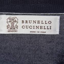 Pre Owned بلوفر برقبة دائرية برونيلو كوتشينيللي جيرسي أزرق داكن صغير