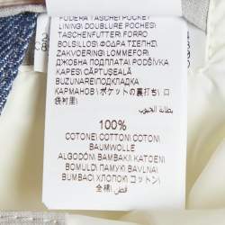 Pre Owned Brunello Cucinelli Blue Linen Puffer Vest 4XL