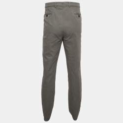 Pre Owned Brunello Cucinelli Grey Twill Traditional Fit Pants 4XL