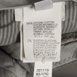 Pre Owned Brunello Cucinelli Grey Twill Traditional Fit Pants 4XL