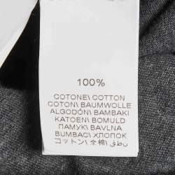 Pre Owned Brunello Cucinelli Logo Detail Grey Jersey Crewneck T-Shirt M