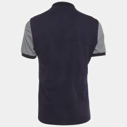 مملوكة مسبقًا Brunello Cucinelli Navy Blue Pique Knit Polo T-Shirt M