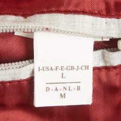 Pre Owned Brunello Cucinelli Brown Leather Zip-Up Biker Jacket L