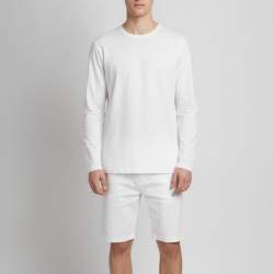 Pre Owned Brunello Cucinelli White Jersey Slim Fit Sweatshirt XXL 