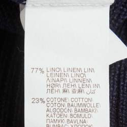 مملوكة مسبقًا Brunello Cucinelli Blue Embroidered Linen Knit Sweatshirt M