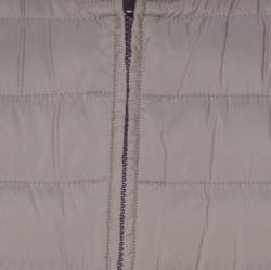 Brunello Cucinelli Bicolor Linen Wool Checked Sleeveless Reversible Puffer Jacket/Vest L