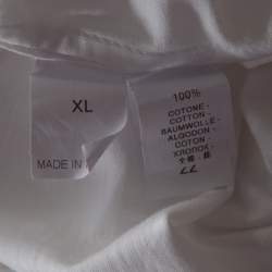 Pre Owned Brunello Cucinelli White Cotton Jersey Long Sleeve Slim Fit Shirt XL