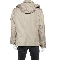 Brunello Cucinelli Beige Cotton & Synthetic Hooded Cargo Jacket XL