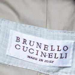 Brunello Cucinelli Beige Cotton & Synthetic Hooded Cargo Jacket XL