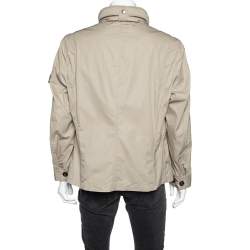 Brunello Cucinelli Beige Cotton & Synthetic Hooded Cargo Jacket XL